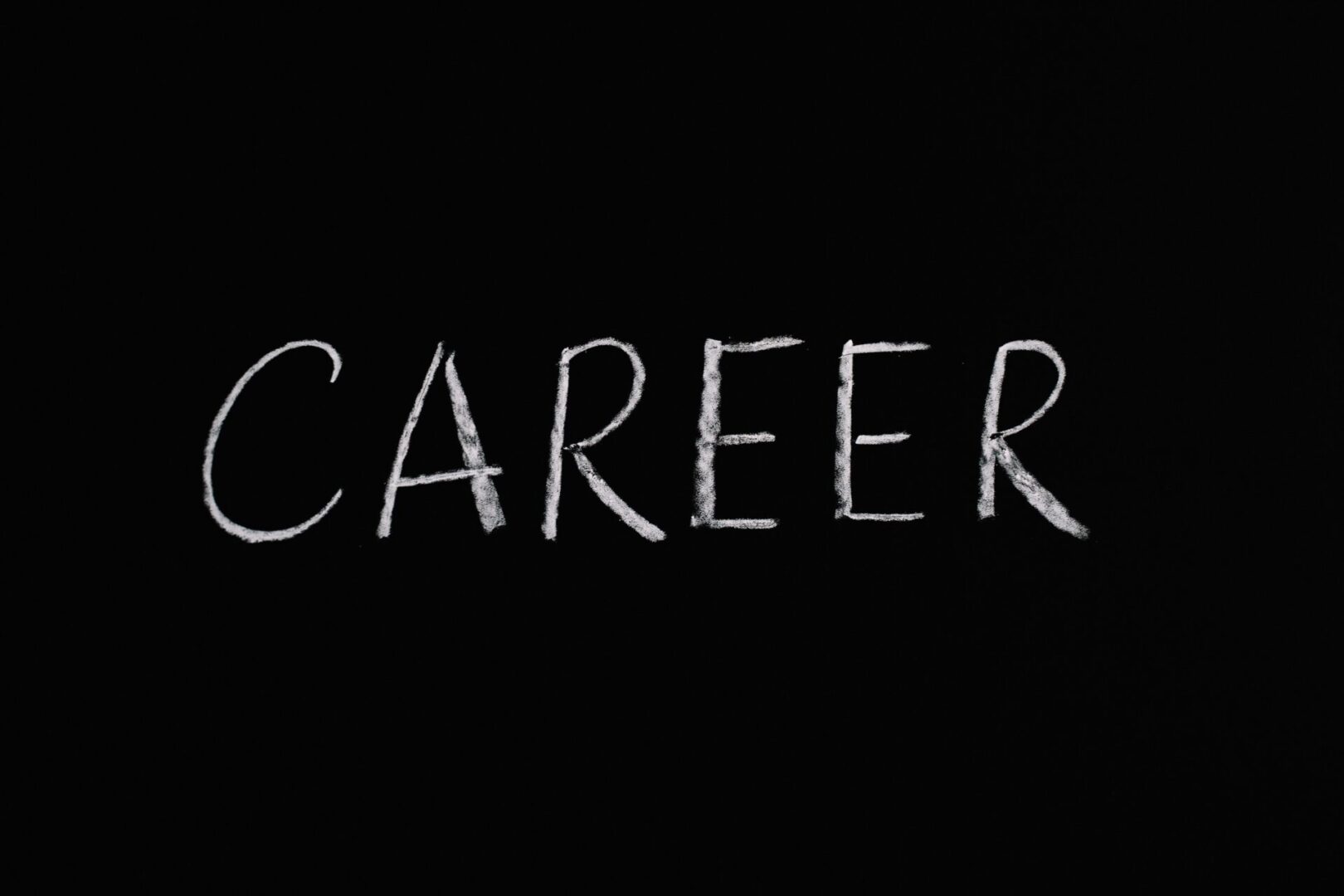 Career written in chalk on black background 2